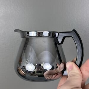 Vintage Sunbeam Metal Creamer Mid Century Small 3" Pitcher MCM Deco Chrome